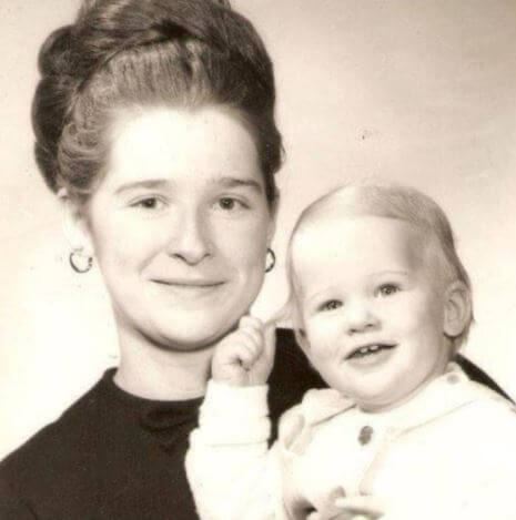 Steve Weagle with his mother in his childhood.